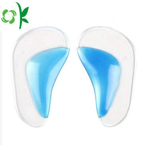 OKSILICONE Silicone Flat Foot Pad Arch Support Shoe Insoles For Flat Feet Gel Arch Inserts for Plantar Fasciitis