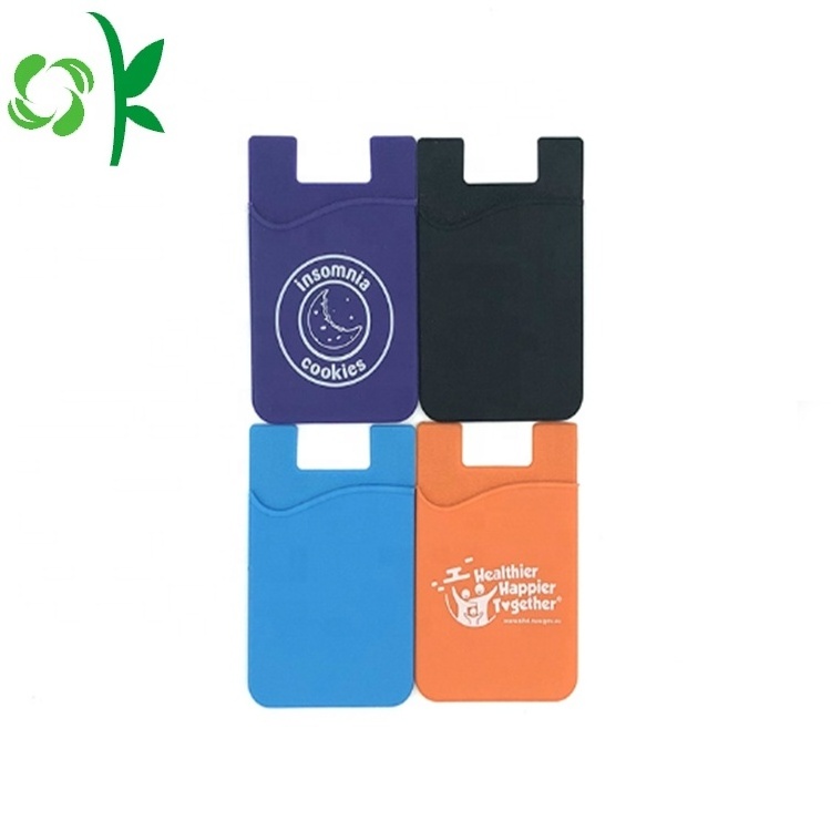 OKSILICONE Silicone Rubber Business Card Holder Silicone Mobile Phone Card Credit Card Holder