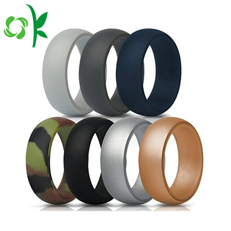 OKSILICONE Newest Fashion Wedding Silicone Rings Personality Decoration For Men Silicone Finger Ring