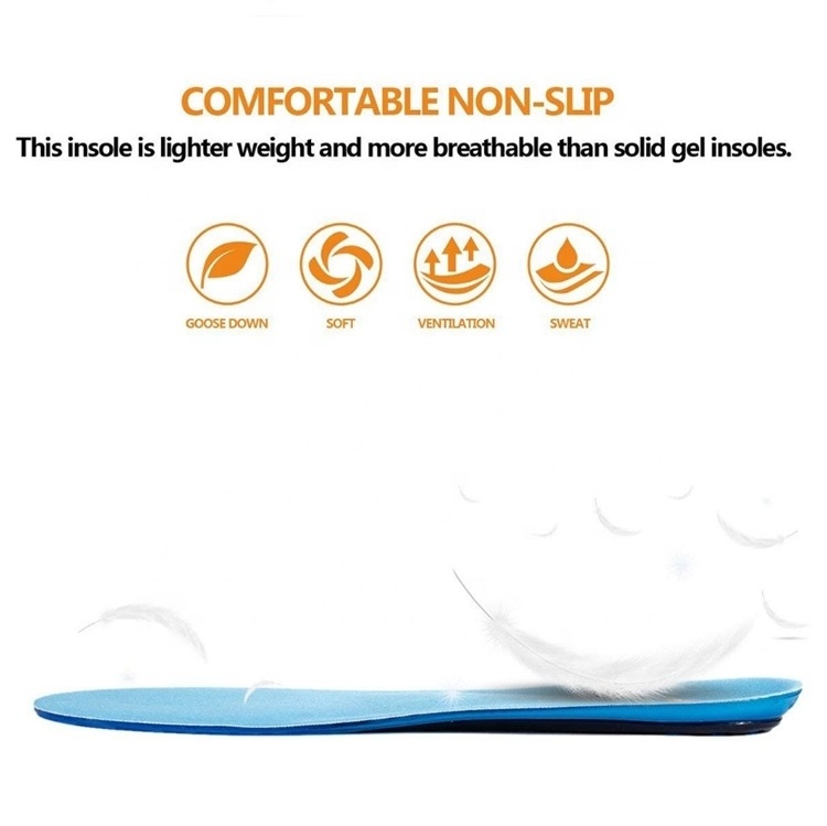 OKSILICONE Hot Selling Sports Silicone Insoles Essential Women Outdoors Shoe Cushion Inserts Silicone Soles for Men