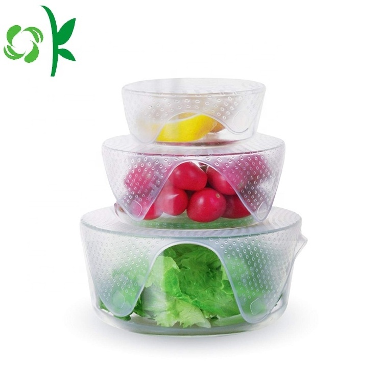 OKSILICONE Reusable Silicone Food Wraps Keep Food Fresh Seal Bowl Covers Bowl Stretch Lids For Kitchen Tools