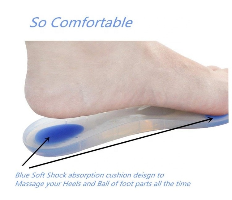 OKSILICONE Customized Medical Grade Magnetic Silicone insoles Massage Silicone Heel Cups Pads