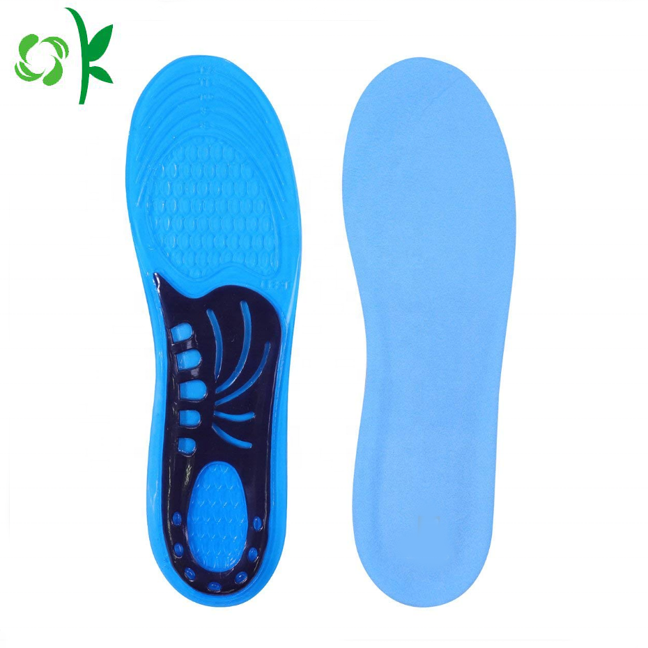 OKSILICONE Hot Selling Sports Silicone Insoles Essential Women Outdoors Shoe Cushion Inserts Silicone Soles for Men