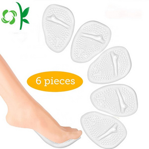 OKSILICONE Heightening Pad Comfortable Shock-absorption Silicone Shoes Insole Foot Care Insoles Customized Silicone Insole