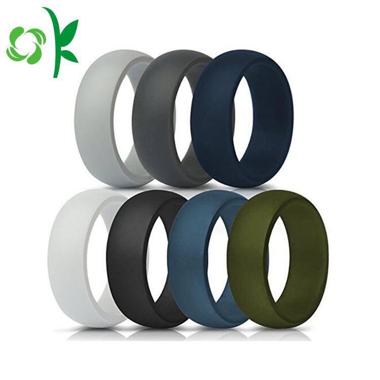 OKSILICONE Newest Fashion Wedding Silicone Rings Personality Decoration For Men Silicone Finger Ring