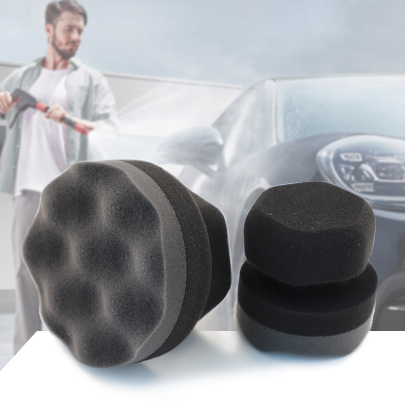 EVA Tire Hex Grip Dressing Applicator Car Detailing Foam Sponge Reusable Tire Cleaner Sponge For No Mess Tire Detailing Supplies