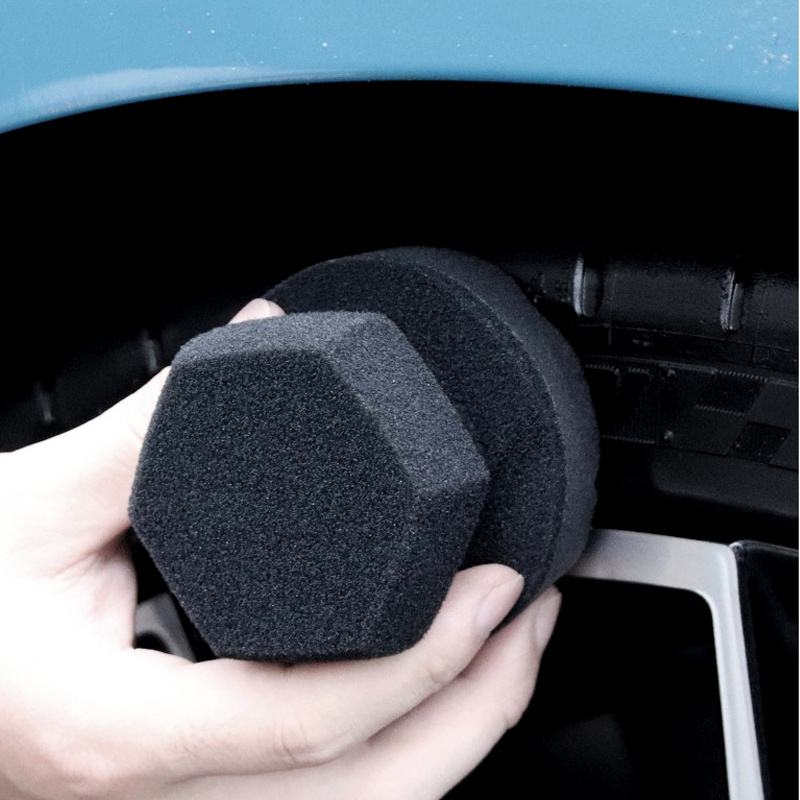 EVA Tire Hex Grip Dressing Applicator Car Detailing Foam Sponge Reusable Tire Cleaner Sponge For No Mess Tire Detailing Supplies