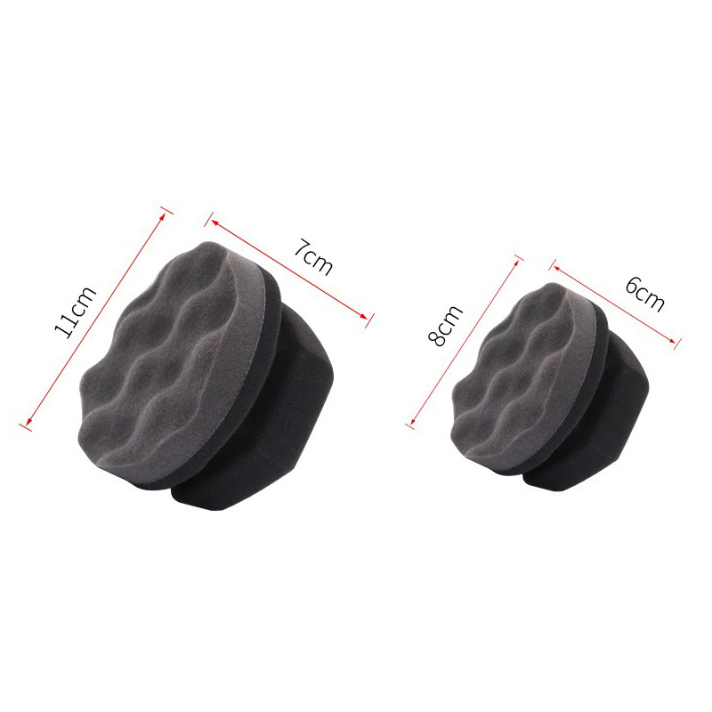 EVA Black Tire Hex Grip Dressing Applicator Car Detailing Sponge Reusable Tire Cleaner Sponge For Mess Tire Detailing Supplies