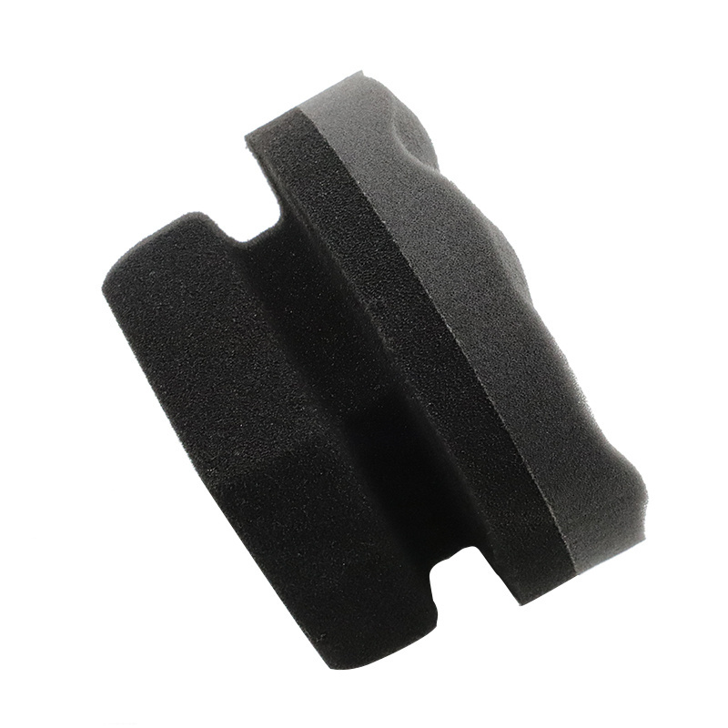 EVA Black Tire Hex Grip Dressing Applicator Car Detailing Sponge Reusable Tire Cleaner Sponge For Mess Tire Detailing Supplies