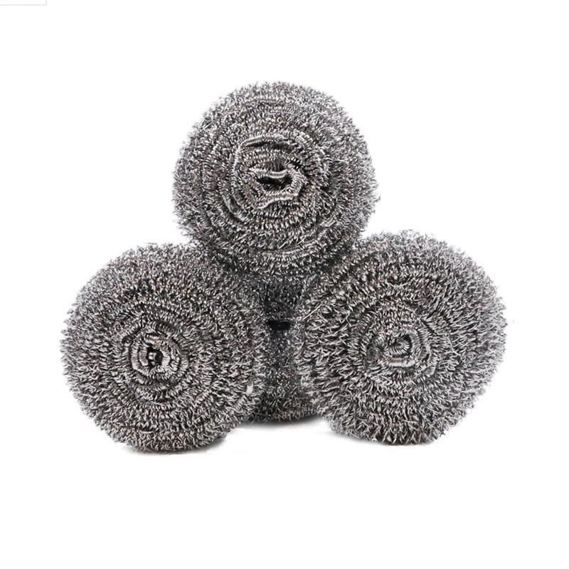 Metal Stainless Steel Wire Wool Pot Scourer Scrubber Sponges Scrubbing For Cleaning Kitchen