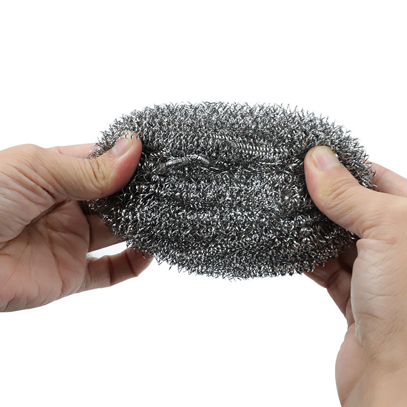 Metal Stainless Steel Wire Wool Pot Scourer Scrubber Sponges Scrubbing For Cleaning Kitchen