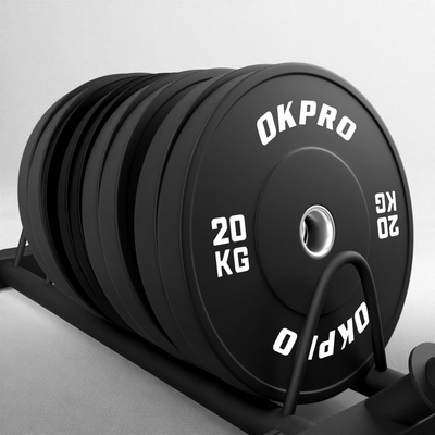 OKPRO Factory Direct Weightlifting Bumper Plates 5kg 10kg 15kg 20kg 25kg Fitness Gym Weight Barbell Plate