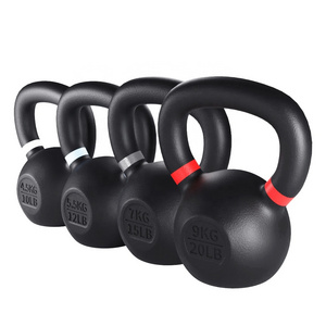 OKPRO Gravity Black Cast Iron Powder Coated Kettlebell