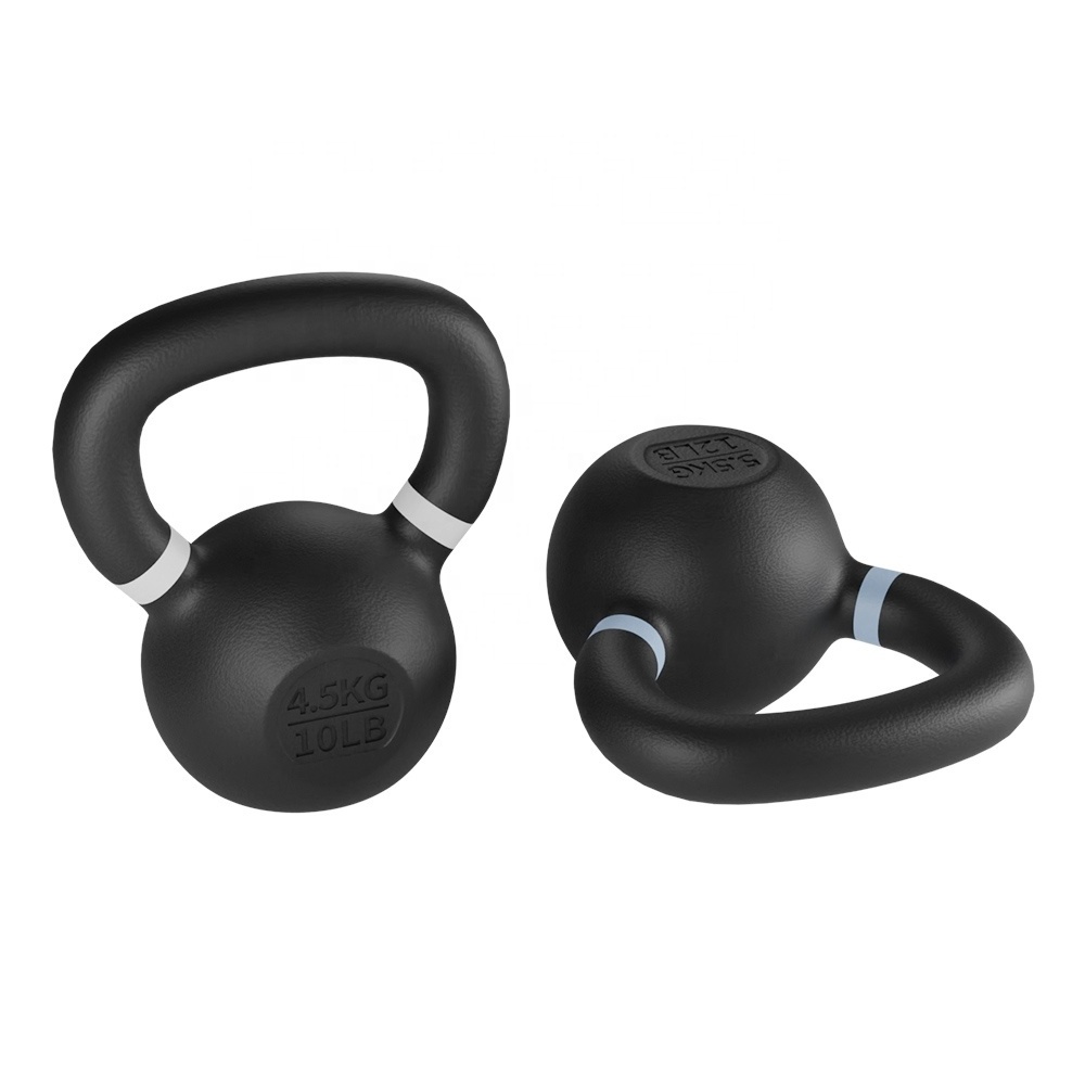 OKPRO Gravity Black Cast Iron Powder Coated Kettlebell