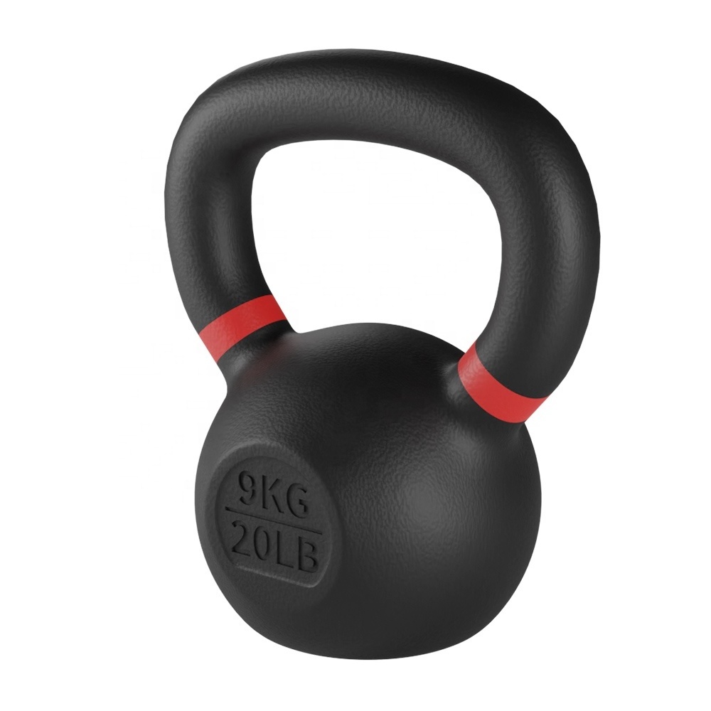 OKPRO Gravity Black Cast Iron Powder Coated Kettlebell