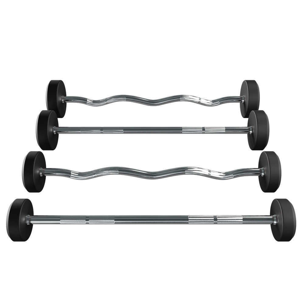 Different Weight Fixed Barbell Straight Curl Rubber Barbell Powerlifting Barbells Sets