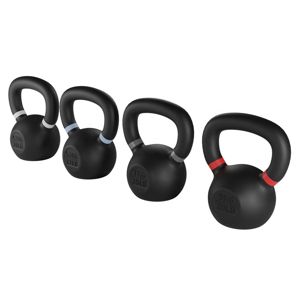 OKPRO Gravity Black Cast Iron Powder Coated Kettlebell