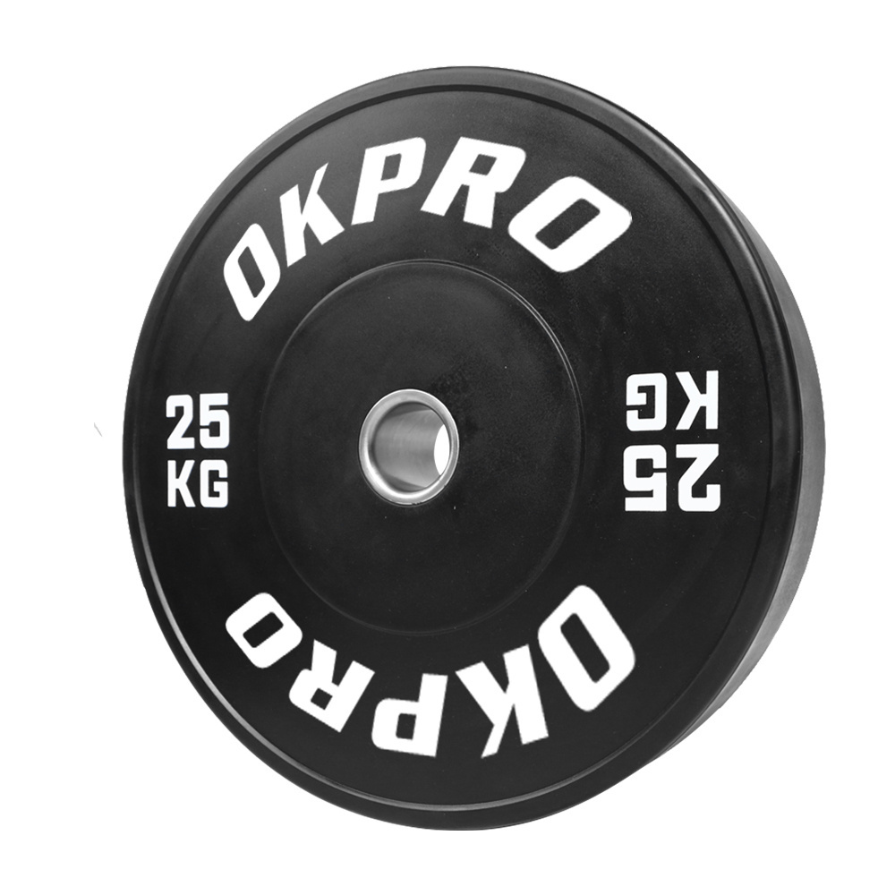 OKPRO Factory Direct Weightlifting Bumper Plates 5kg 10kg 15kg 20kg 25kg Fitness Gym Weight Barbell Plate