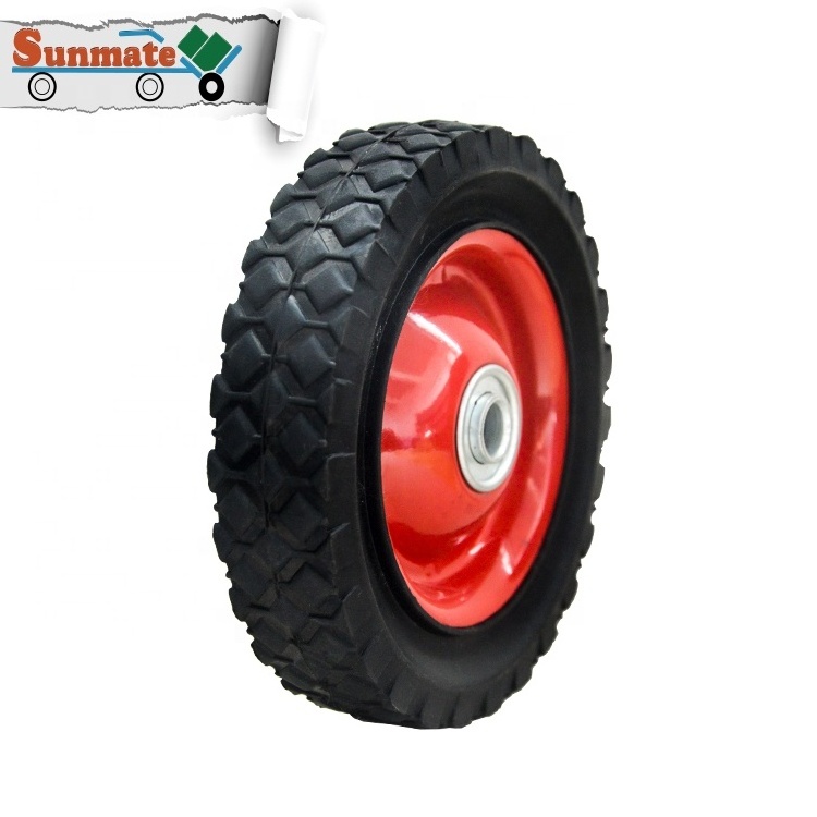 Wholesale 5 6 7 8 9 10 Inch Replacement Anti-Friction Rubber Hand Truck Utility Yard Dump Cart Wheel