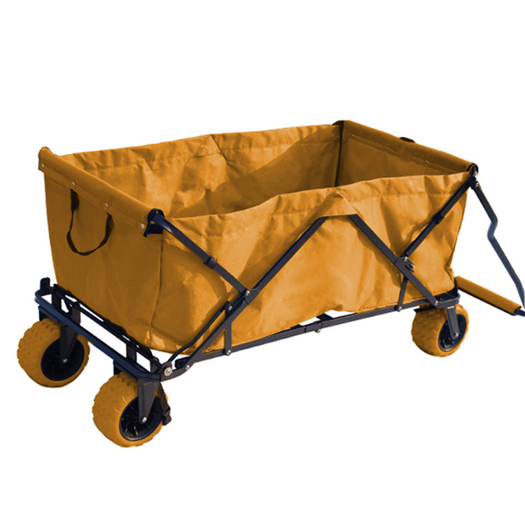 New design all terrain 4 big wheels folding wagon hand truck outdoor camping cart