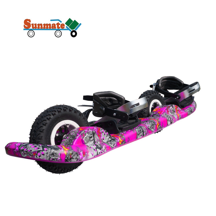 New Design Colorful all terrain street sand grass plastic deck 2 wheel skateboard longboard