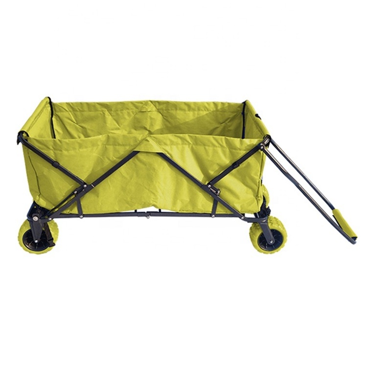 New Design Popular Outdoor Leisure And Sport Metal Frame Foldable Utility Garden Trolley Cart Folding Wagon