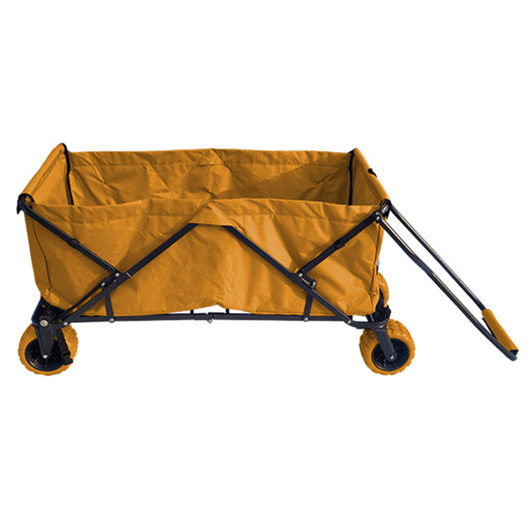 New design all terrain 4 big wheels folding wagon hand truck outdoor camping cart