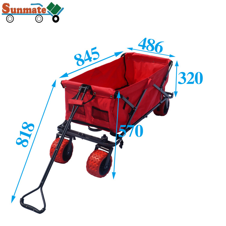 Latest Technology Multifunction Collapsible High Capacity Beach Camping Folding Launching Trolley In A Bag Handle Lightweight