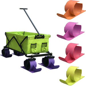 High quality selling folding outdoor utility wagon plastic snow /grass sand sled