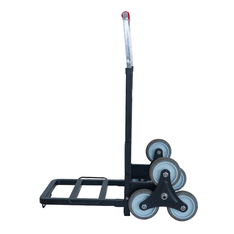 Long Tyre Life heavy duty collapsible hand truck powermate trolley dolly with stair climbing wheels wheel barrow trolley