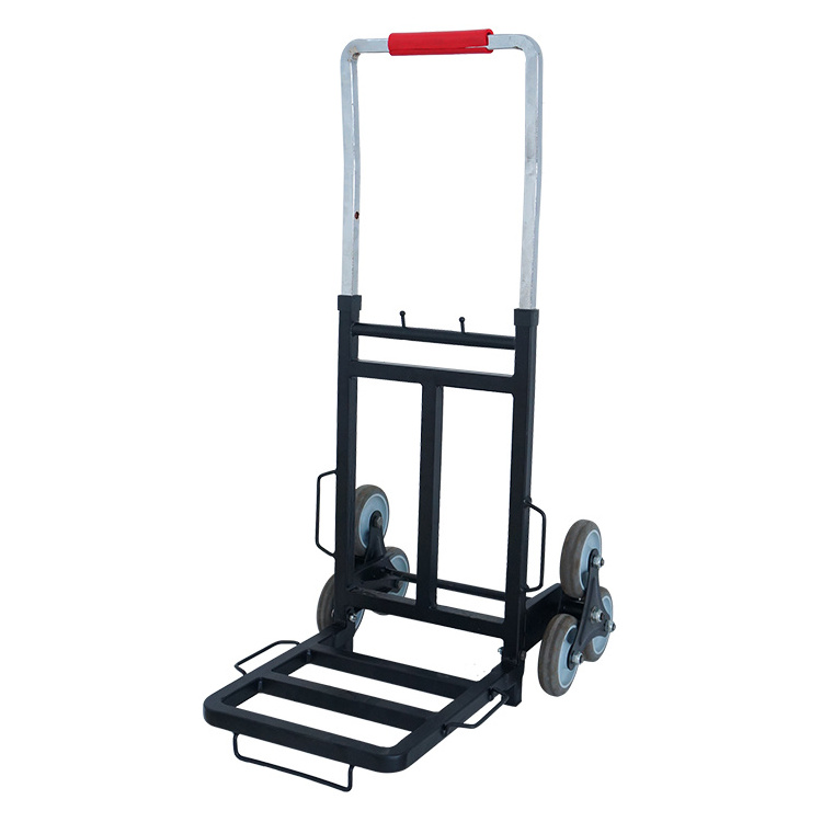 Long Tyre Life heavy duty collapsible hand truck powermate trolley dolly with stair climbing wheels wheel barrow trolley