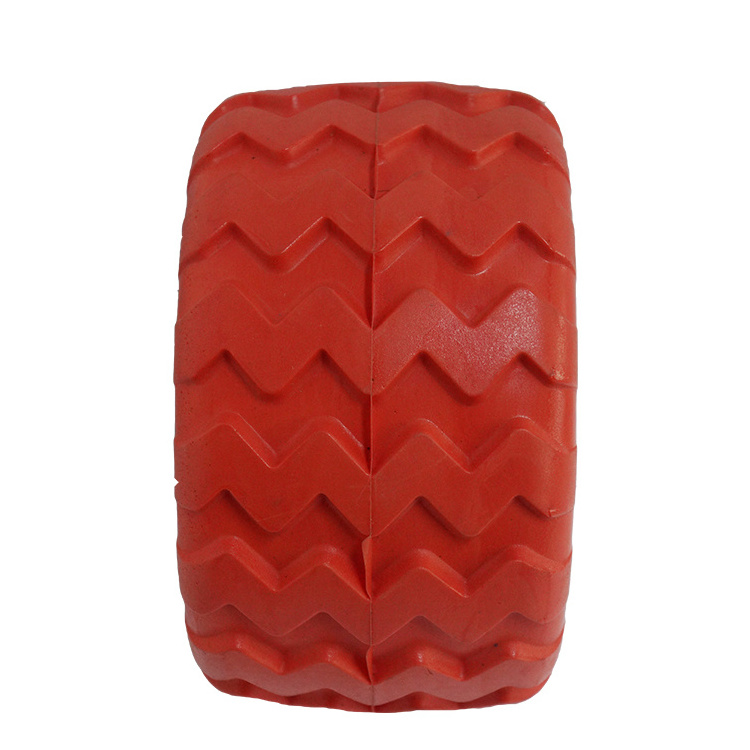 Wholesale offroad and street pattern wide PU heavy duty wheel for beach kart camping trolley cart