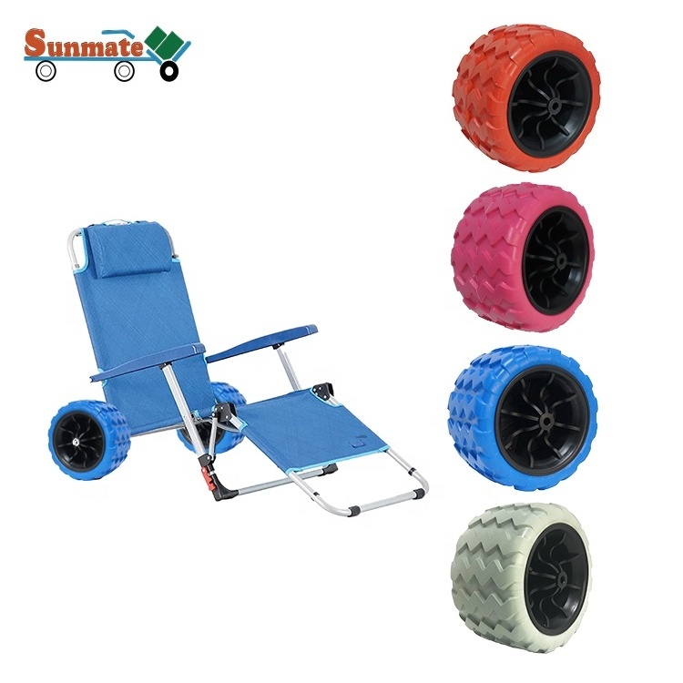 Sunmate Children Cart Replacement Pu Wheels For Beach Chair Wagons Hand Trolleys