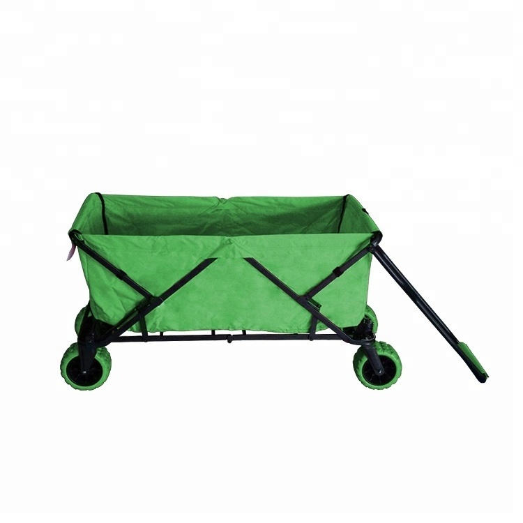 Small MOQ Goods Transportation Shopping Store Grocery Hand Trolley Cart Folding Fabric Wagon for Online B2C Sales Beach Cart