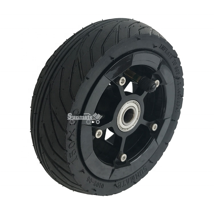 High Quality 150X50MM 6x2 Inch Thickened Pneumatic Wheel Tires for Electric Scooter Fast Rear Wheel