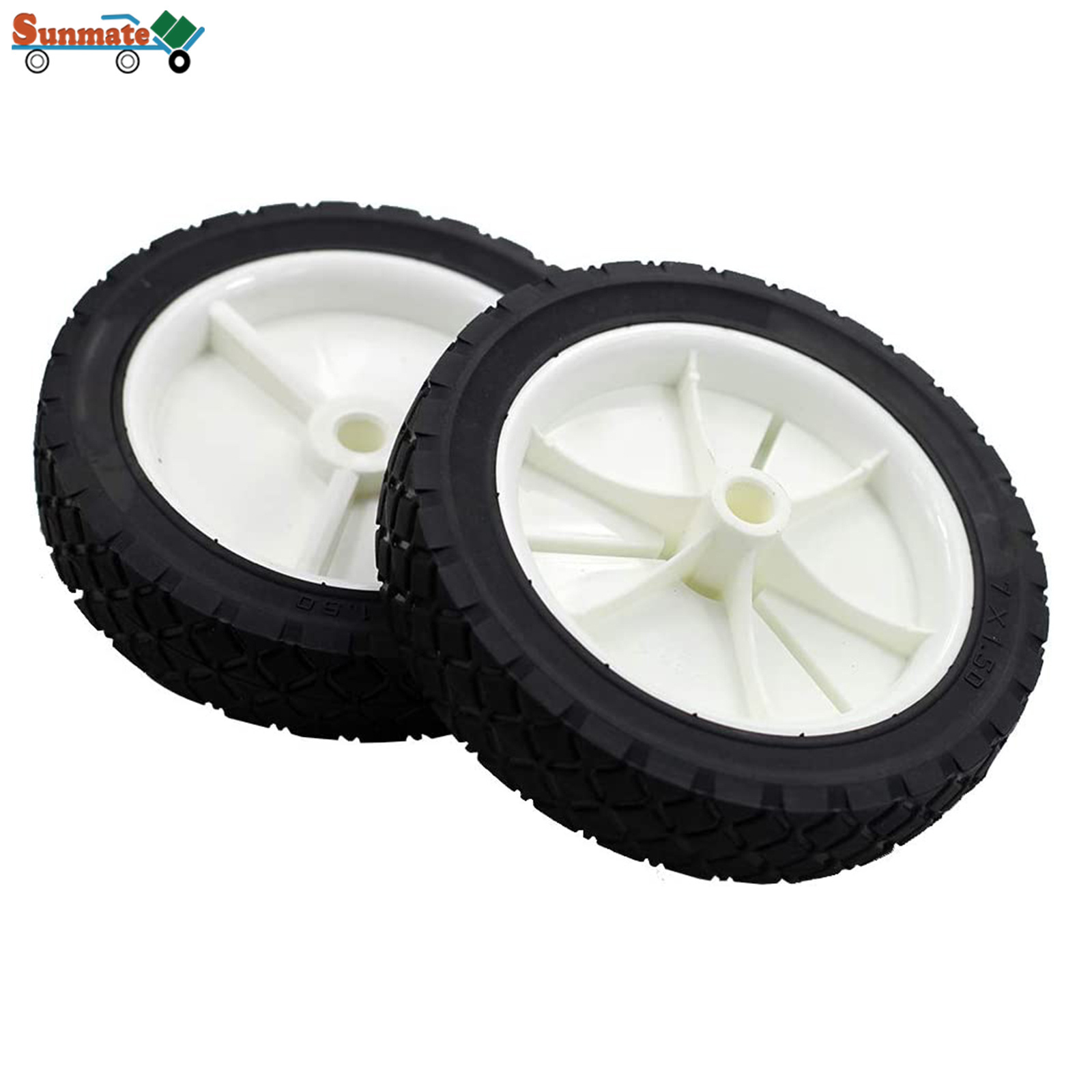 New Arrival 8-Inch Semi-Pneumatic Rubber Replacement Tire Hand Garden Cart Wheel Swivel Casters Rigid Style Plastic Material OEM