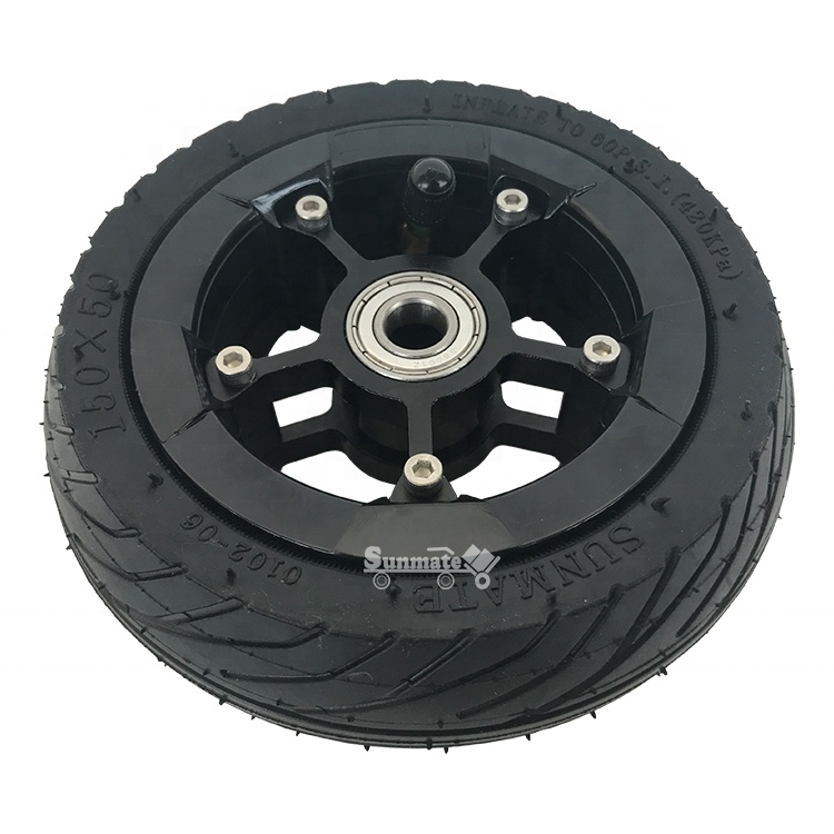 High Quality 150X50MM 6x2 Inch Thickened Pneumatic Wheel Tires for Electric Scooter Fast Rear Wheel