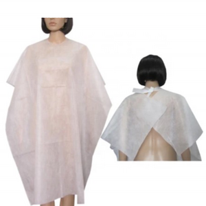 Disposable Nonwoven Barber PP Haircut Gown Hairdressing Apron for Beauty Salon