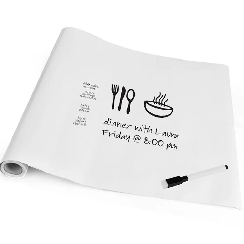 Office School Home Whiteboard Sticker Roll Cling on Dry Erase Removable Static Whiteboard