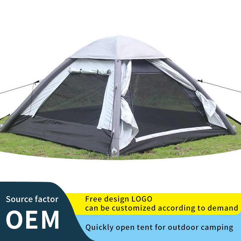 Ok newly designed inflatable outdoor double layer tent for two people