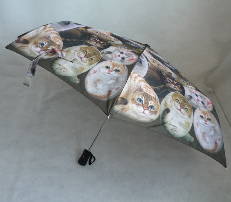 Ok Umbrella 21inch 8k auto open and close cat design 3 fordable umbrella for gift