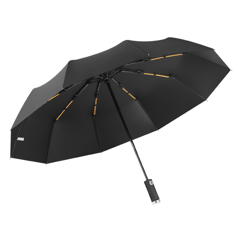 OK Umbrella Hot Sale High Quality LED Light Handle Three Folding Umbrella