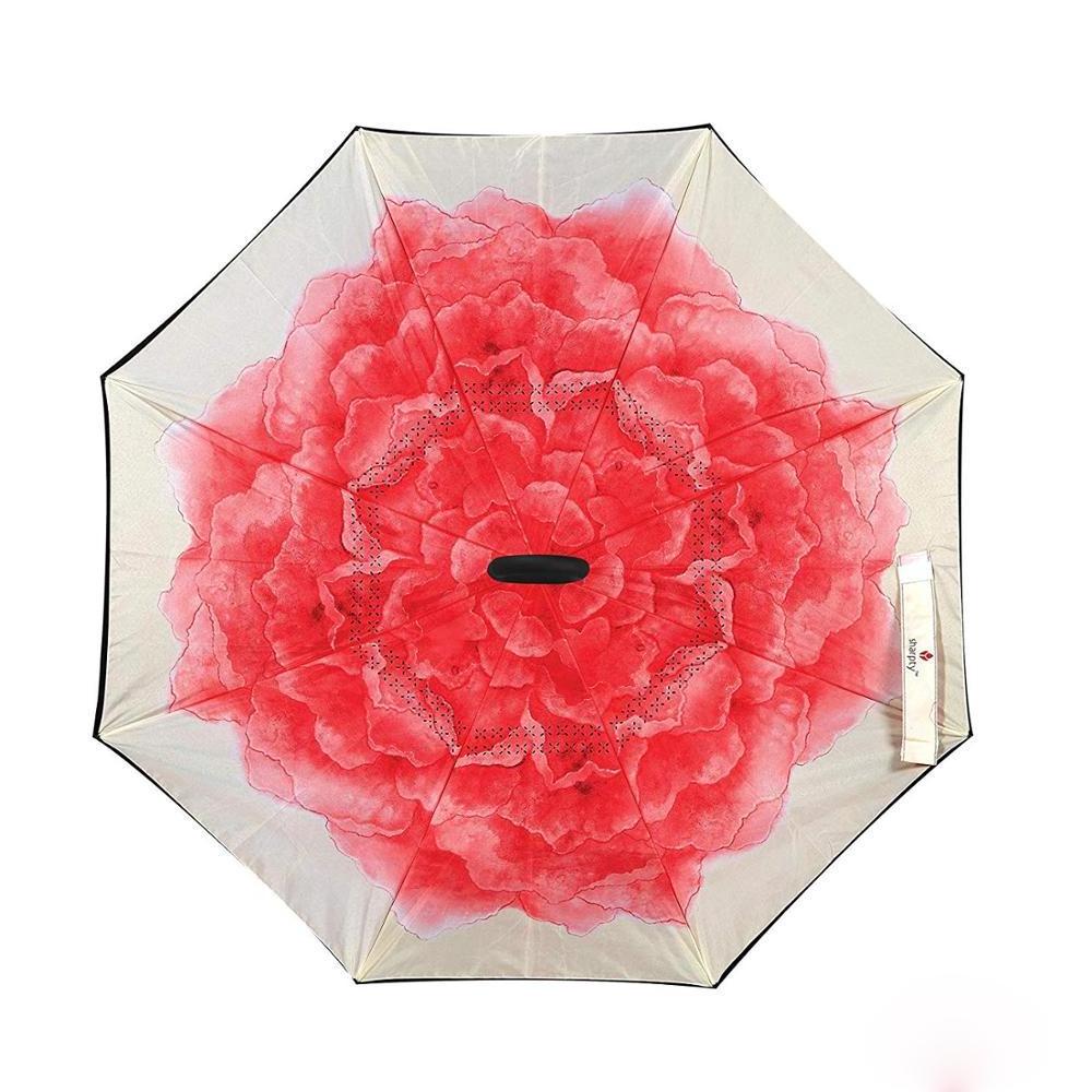 Ok Umbrella 24 inch hot sale high quality low price promotional cheap C handle inverted double layer Reverse Umbrella