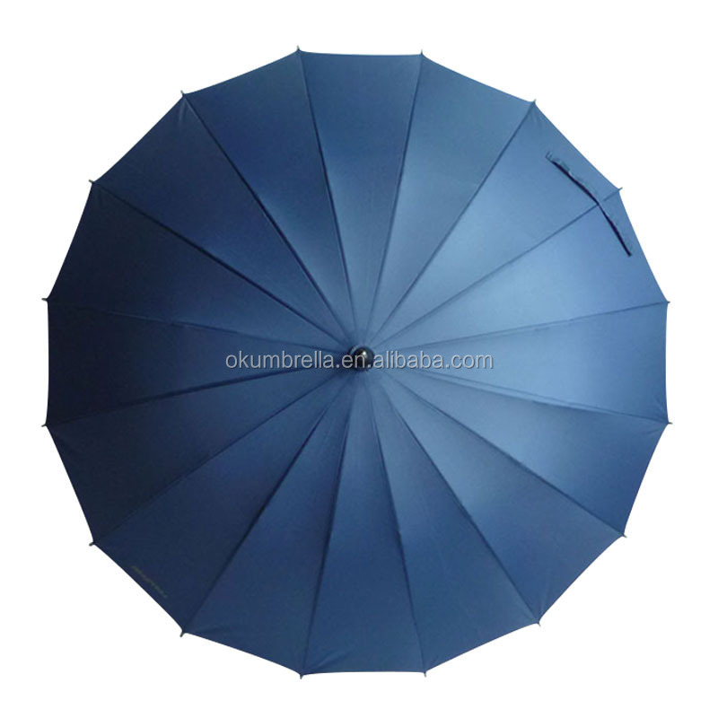 Ok Umbrella High quality lexus 27 inch 16k big golf  umbrella with wooden handle from shenzhen umbrella factory