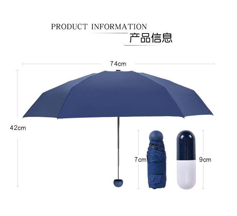 Ok Umbrella High quality UV 50+ Umbrellas Supplier Mini Compact 5 fold umbrella