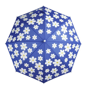 Ok Umbrella Promotional Magic Flower Printing Children Manual Open Color Changing Kids Umbrella