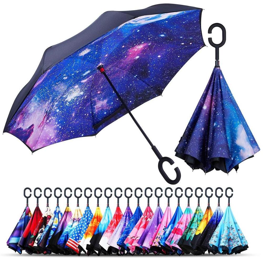 Ok Umbrella High quality Personalized windproof c handle Reverse Umbrella