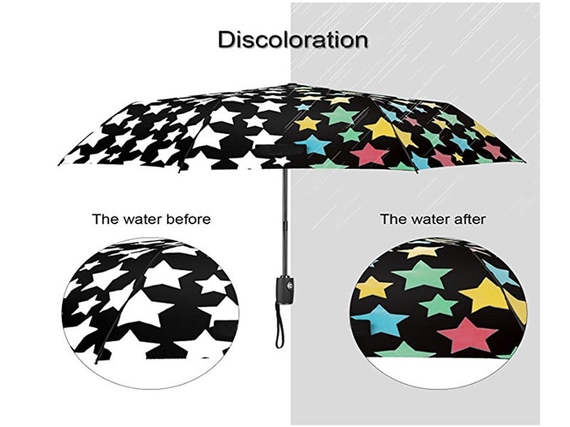 Ok Umbrella Customized automatic folding change color  when wet umbrella