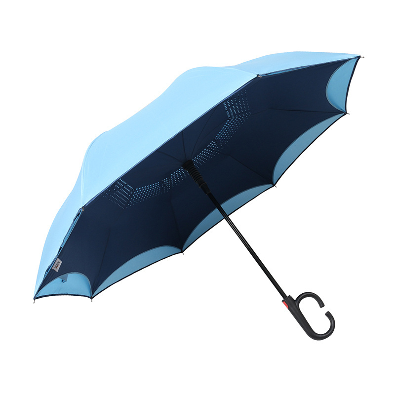 Ok Umbrella New Custom-made Double-layer Inside-out C-handle Inverted 6-bone Anti-wind Anti-uv umbrella