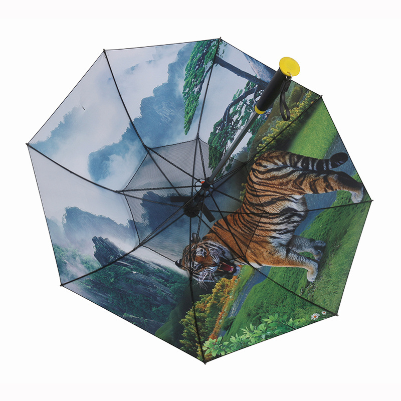 Ok Umbrella new design 23 inch air conditioning fan and mist umbrella with safe screen mesh